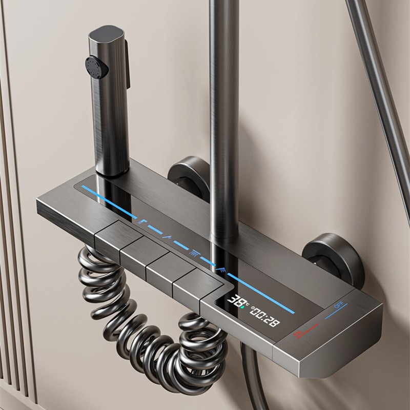 Smart Home Hotel - Zestaw prysznicowy z cyfrowym wyświetlaczem LED,