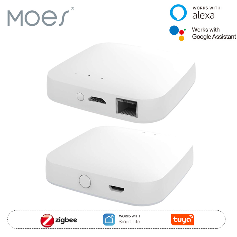 Smart Home Zentrale - MOES Tuya ZigBee3.0 Smart Hub, bezprzewodowa/przewodowa
