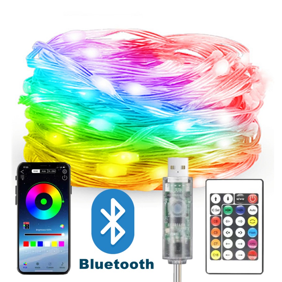 Smart Home Decor - Lampki LED WS2812B Inteligentne Bluetooth Pilot