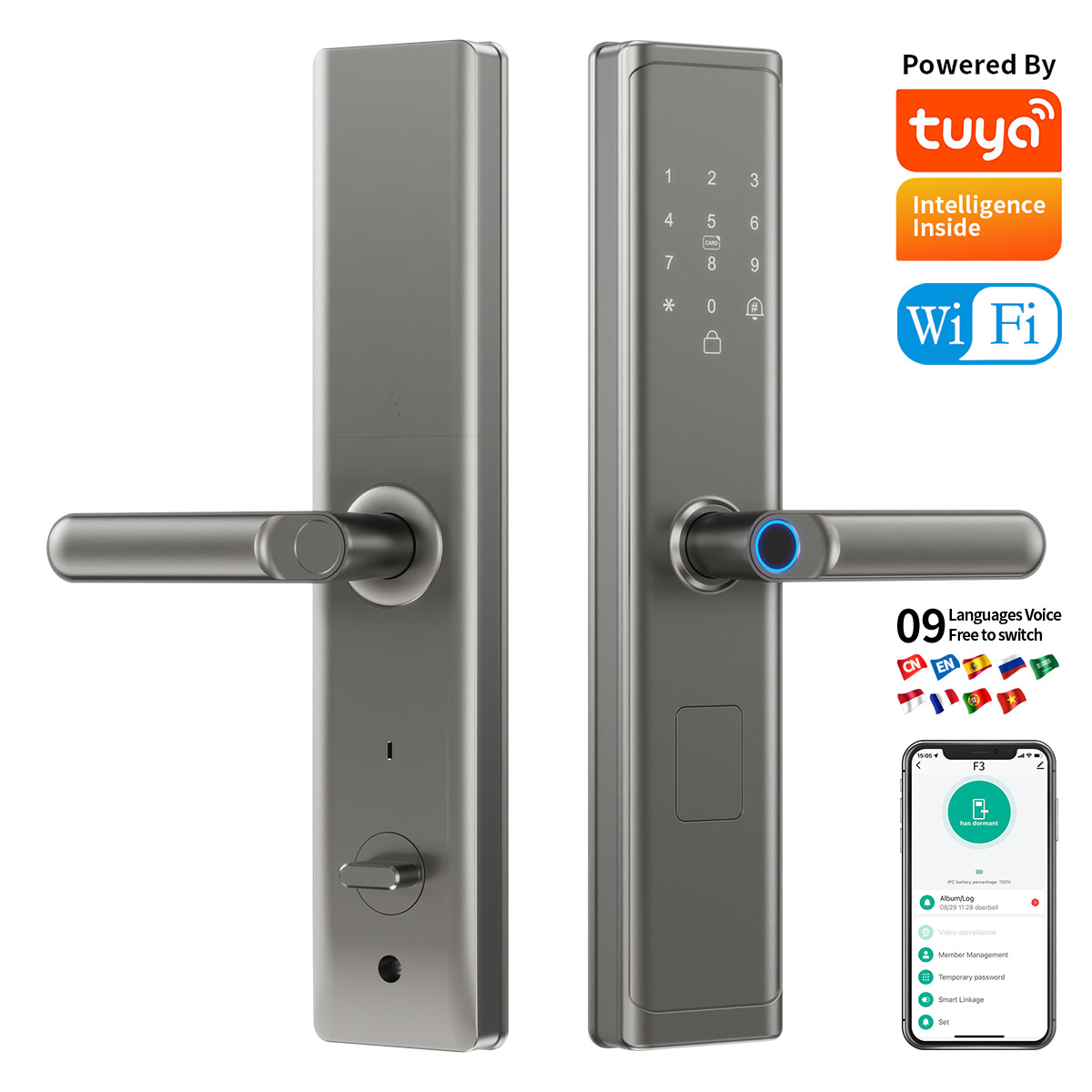 Smart Home Door Lock - Inteligentny zamek do drzwi Tuya Wifi