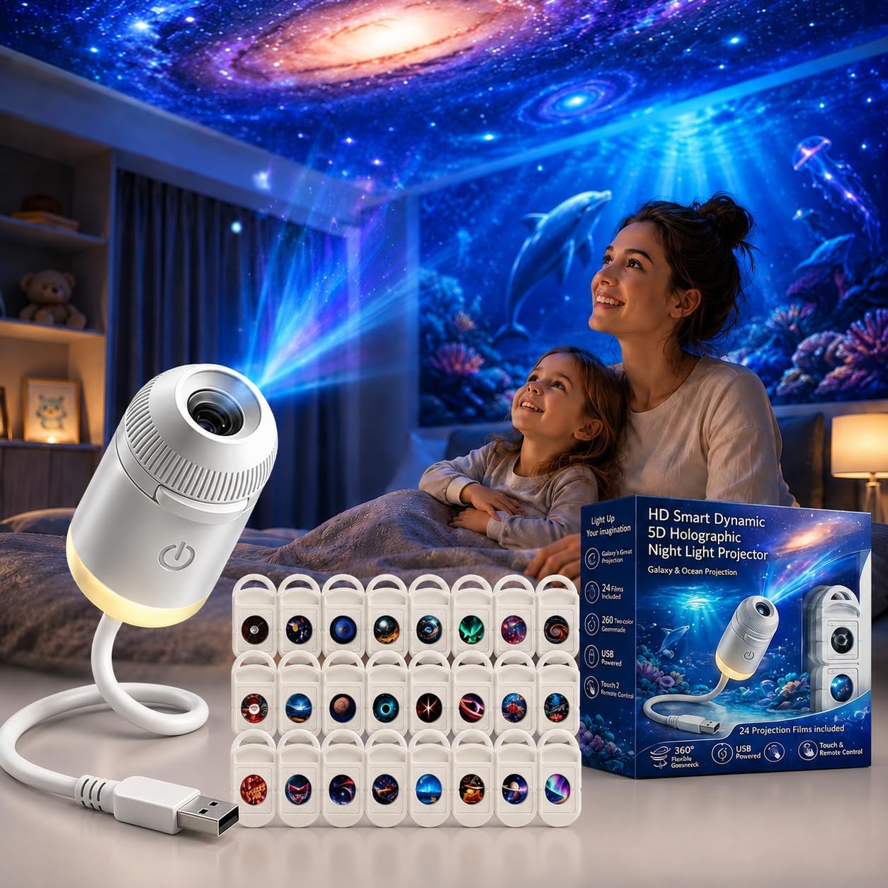 Smart Home Decor - Projektor Nocny HD Smart Dynamic 5D
