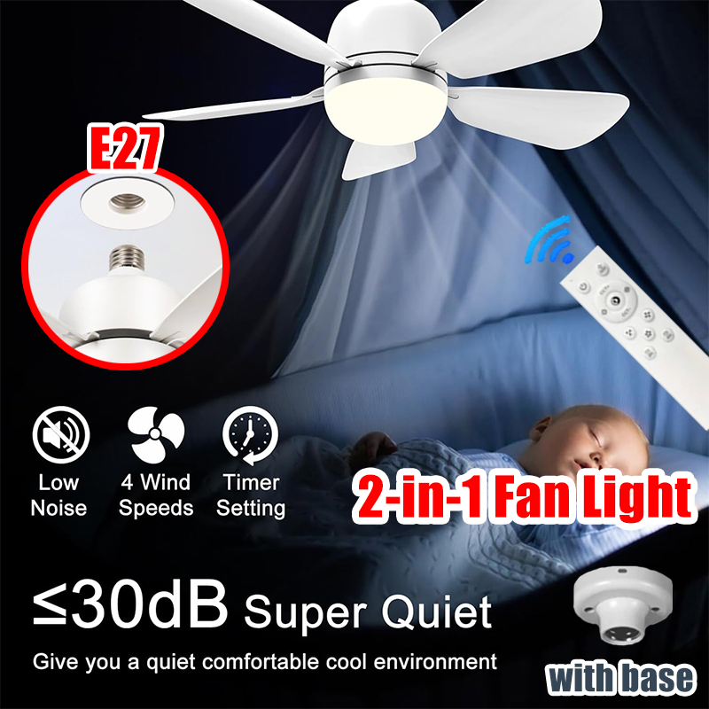 Smart Bathroom Fan - 16-calowy wentylator sufitowy 2 w 1