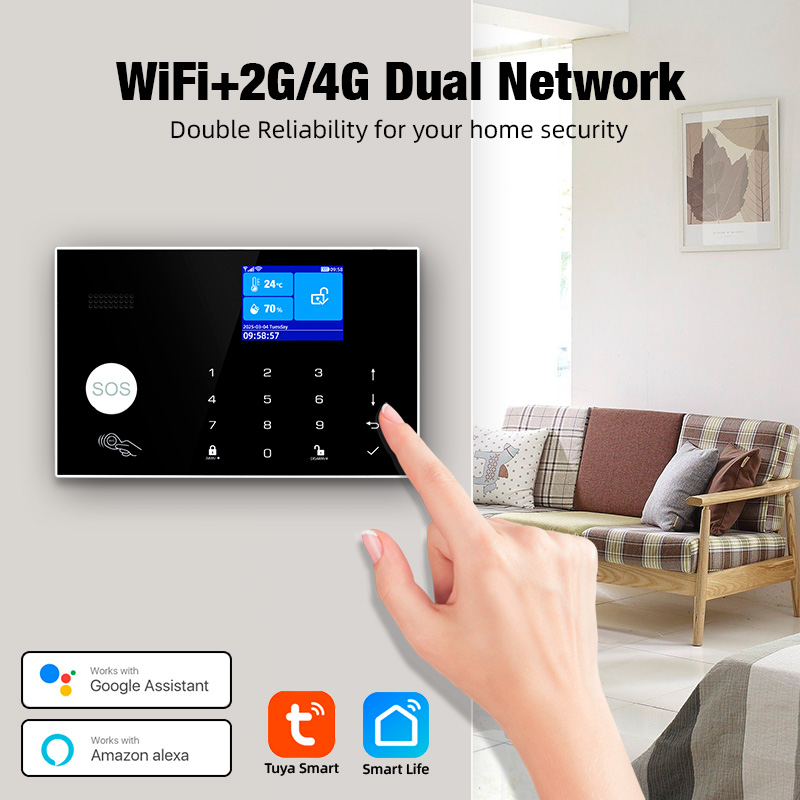 Smart Home Keyboard - System alarmowy KERUI 4G z dzwonkiem