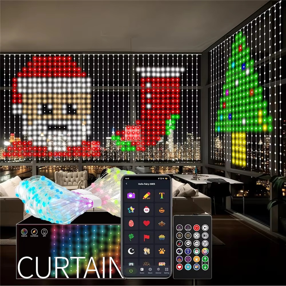 Smart Home Decor - Inteligentne kurtyny świetlne RGB z kontrolą