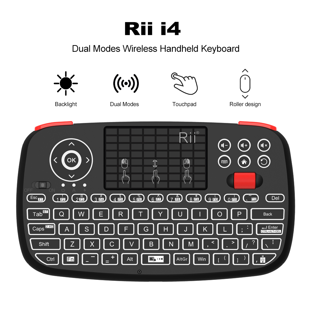 Smart Home Keyboard - Bezprzewodowa klawiatura Rii I4 Mini BT