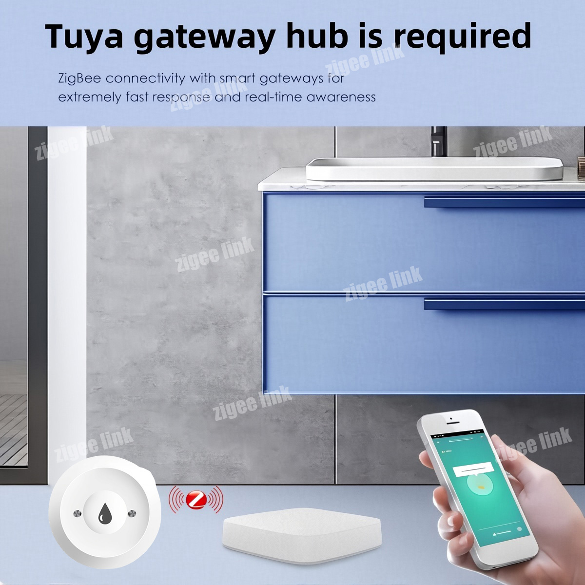 Czujnik wody ZigBee 3.0, intel – Smart Home Zentrale recenzja i cena