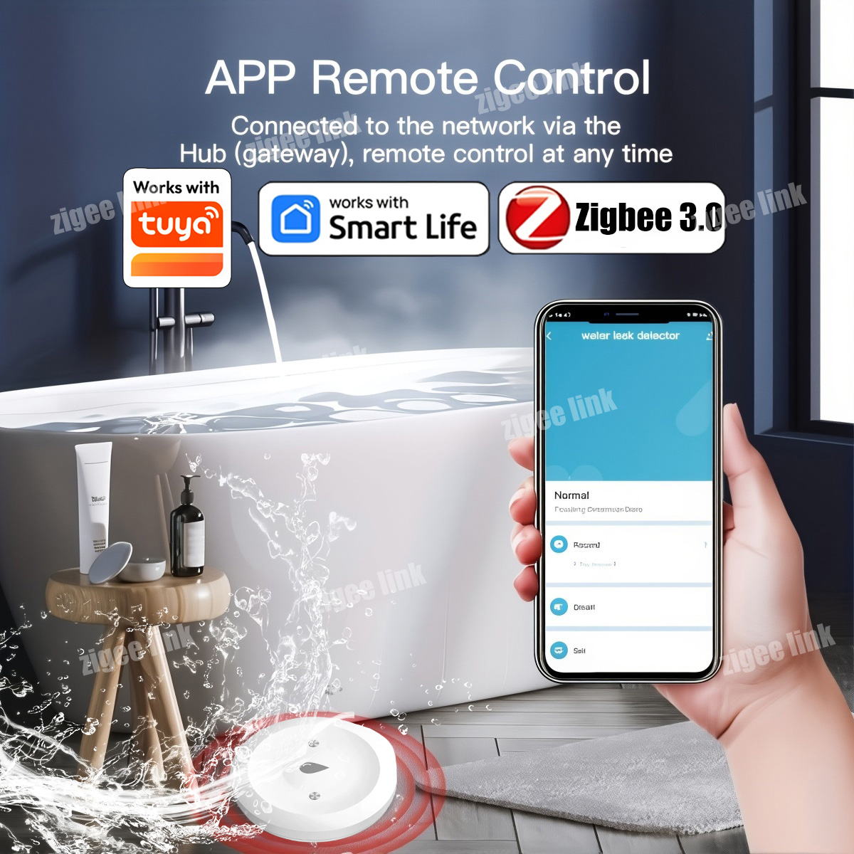 Czujnik wody ZigBee 3.0, intel – Smart Home Zentrale recenzja i cena