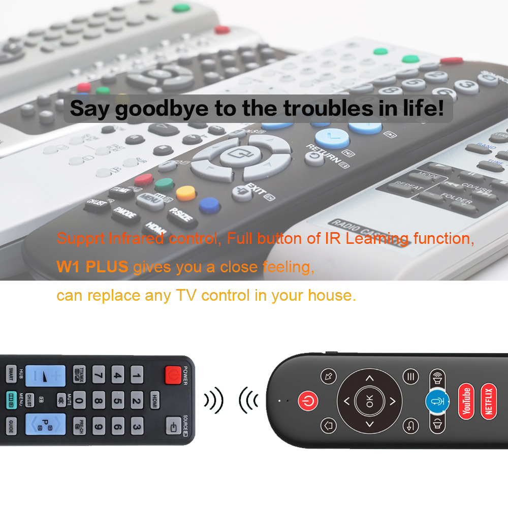 W1 PLUS Air Mouse Remote Contr – Smart Home Keyboard recenzja i cena
